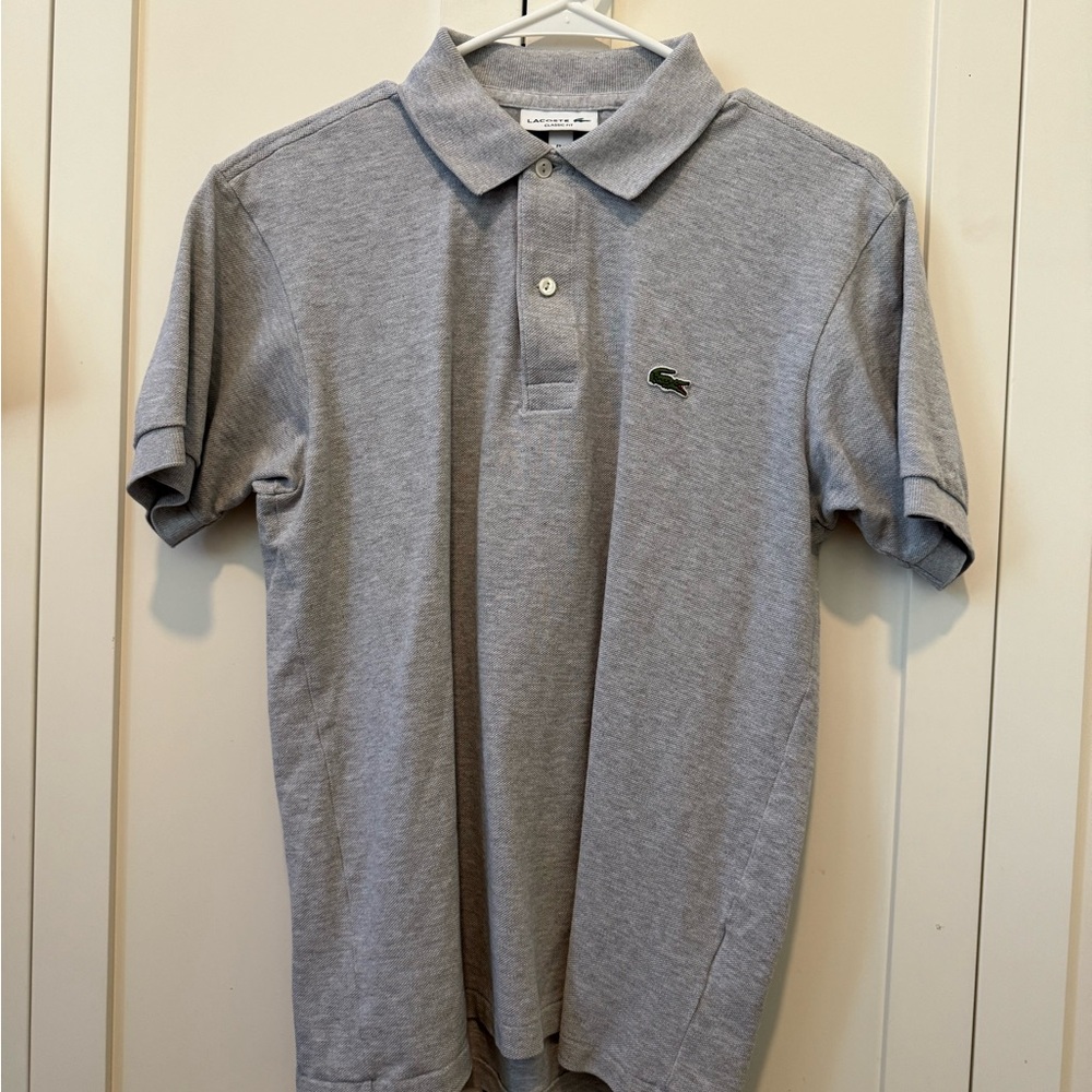 Lacoste Gray Polo Shirt Classic Design